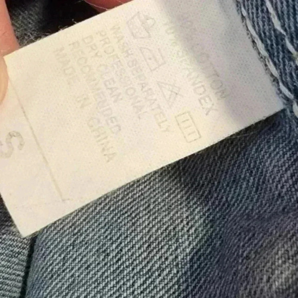 Button Front Deep Patch Pocket Denim Jean Mini Skirt - S - Picture 7 of 8